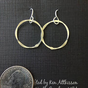 Sterling Silver Small Hammered Circle Earrings