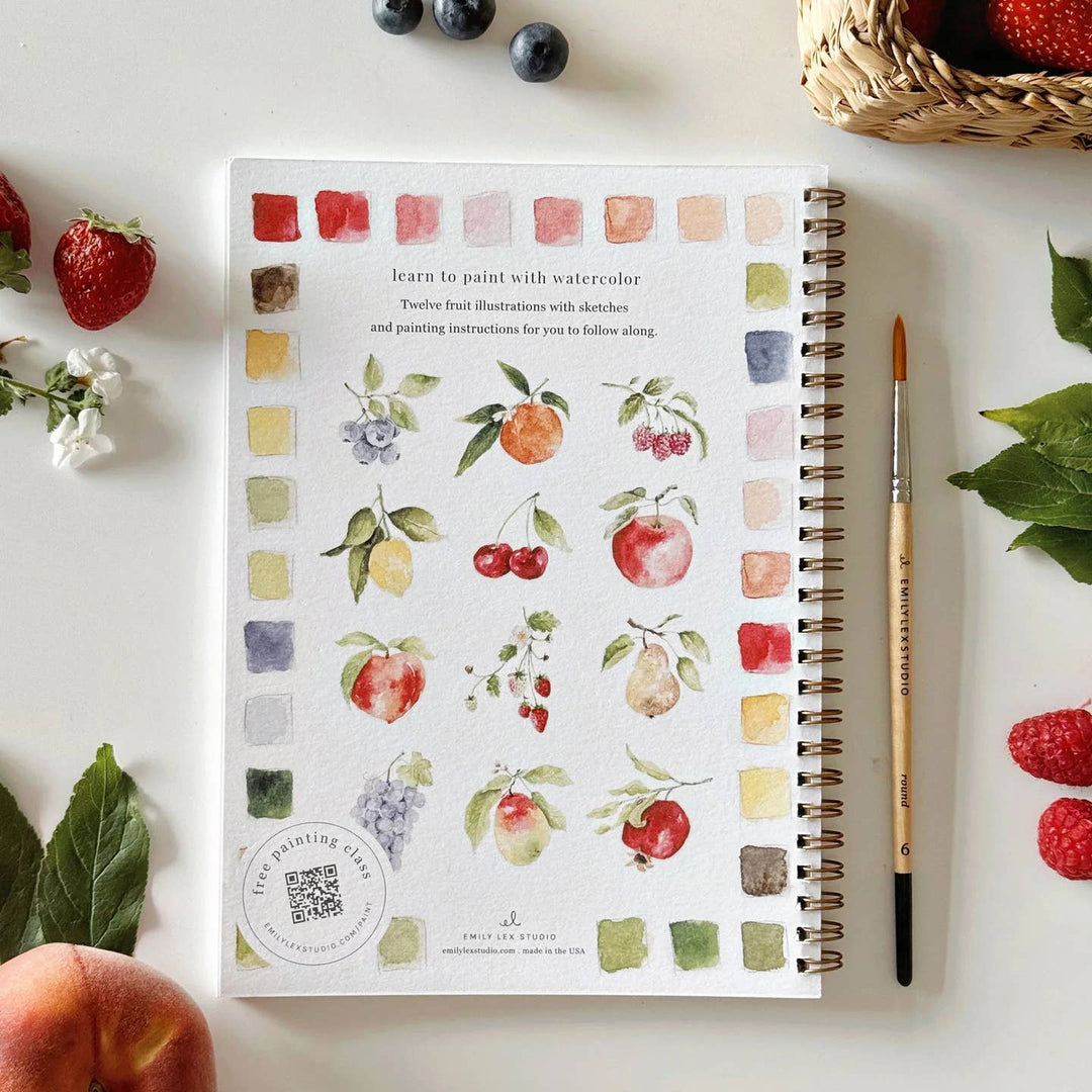 Emily Lex Studio Watercolor Fruits Workbook