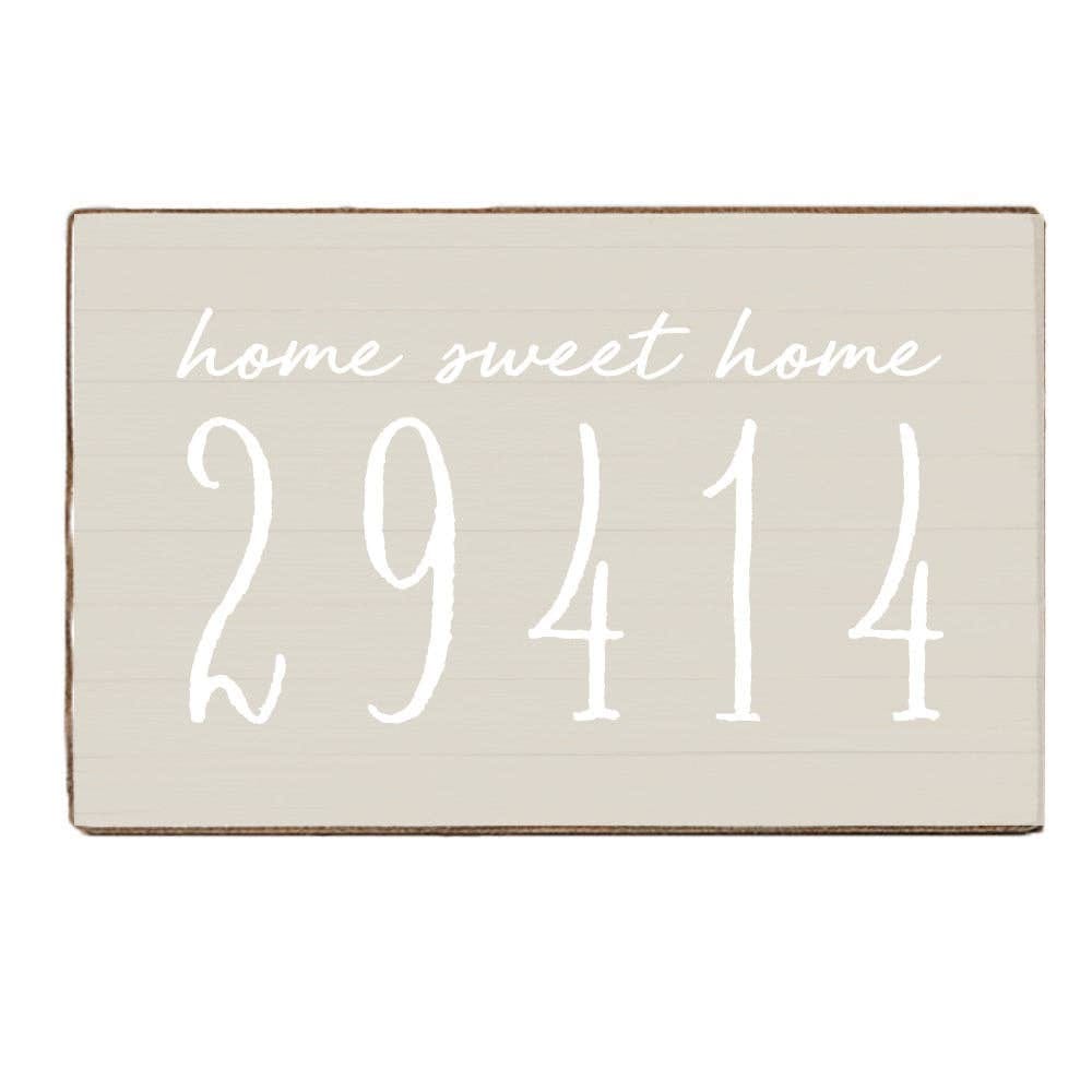 Home Sweet Home 06410 Zipcode Wood Block Sign