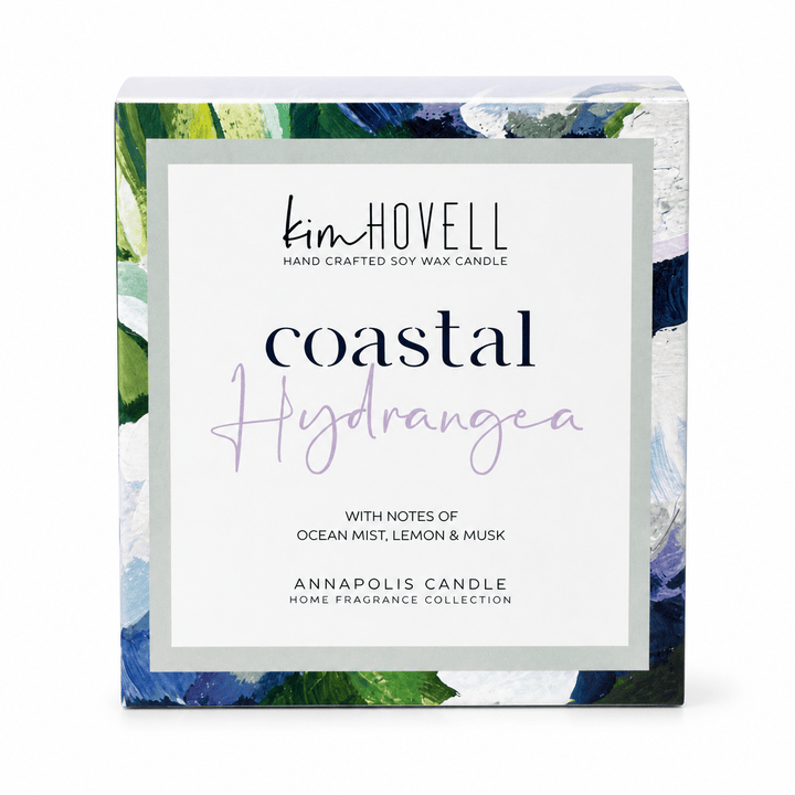 Coastal Hydrangea Boxed Candle – Kim Hovell x Annapolis Candle