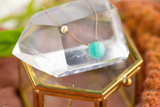 Amazonite & Pearl You Are Brave Goddess Necklace