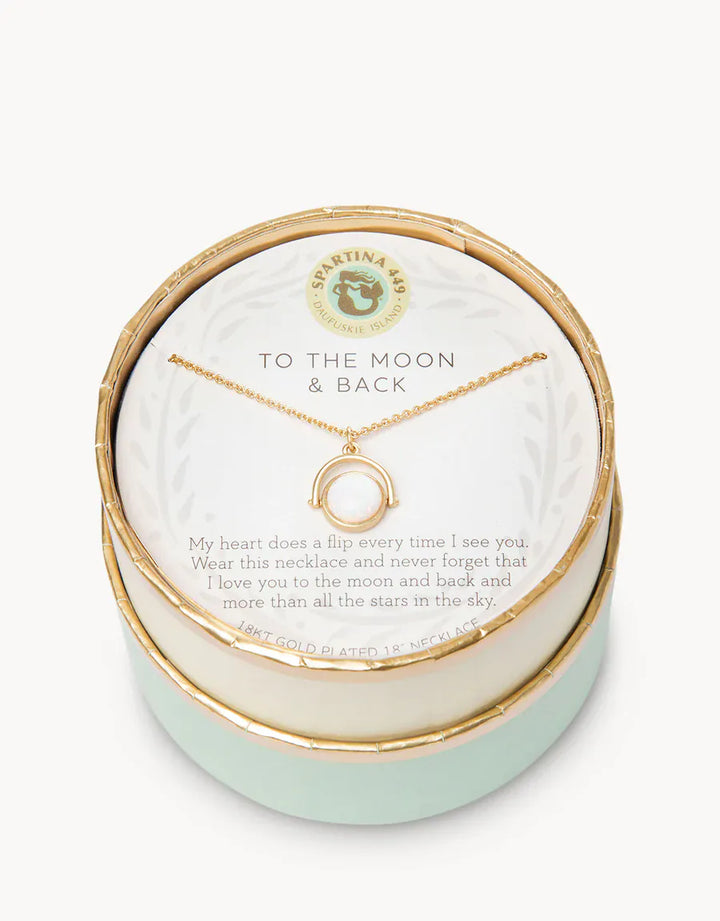 Spartina 449 Sea La Vie To The Moon Back Reversible Necklace