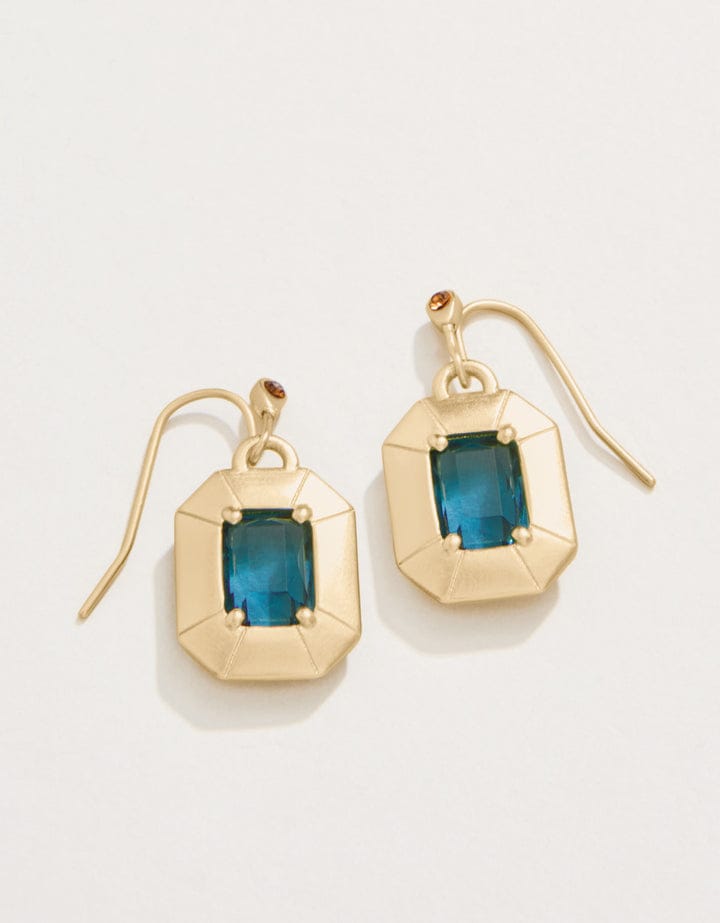 Chateau Earrings Navy Spartina 449 Chateau Earrings Navy | Art Deco Gold Drop Earrings