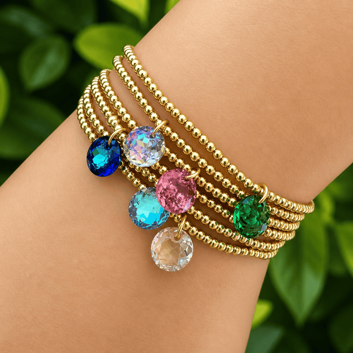 Enewton Reflections Peridot Green Crystal Birthstone Bracelet – 2mm 14kt Gold-Filled