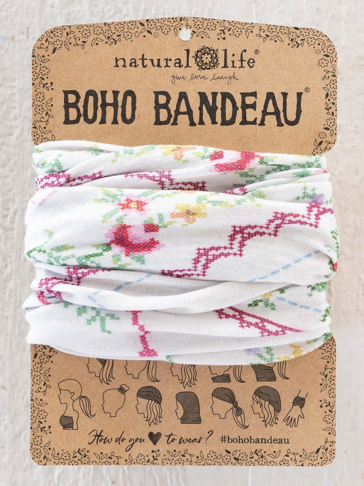 Natural Life  Heirloom Cross Stitch Ivory Boho Bandeau