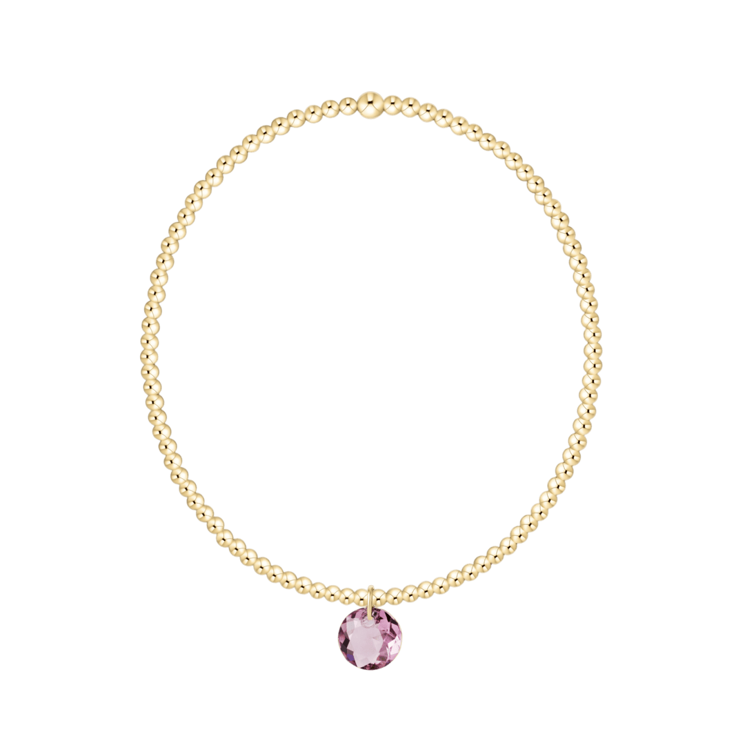 Enewton Reflections Purple Crystal Birthstone Bracelet – 2mm 14kt Gold-Filled