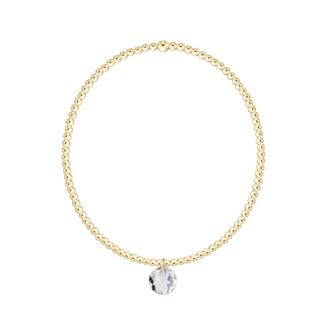 Enewton Reflections Clear Crystal Birthstone Bracelet – 2mm 14kt Gold-Filled