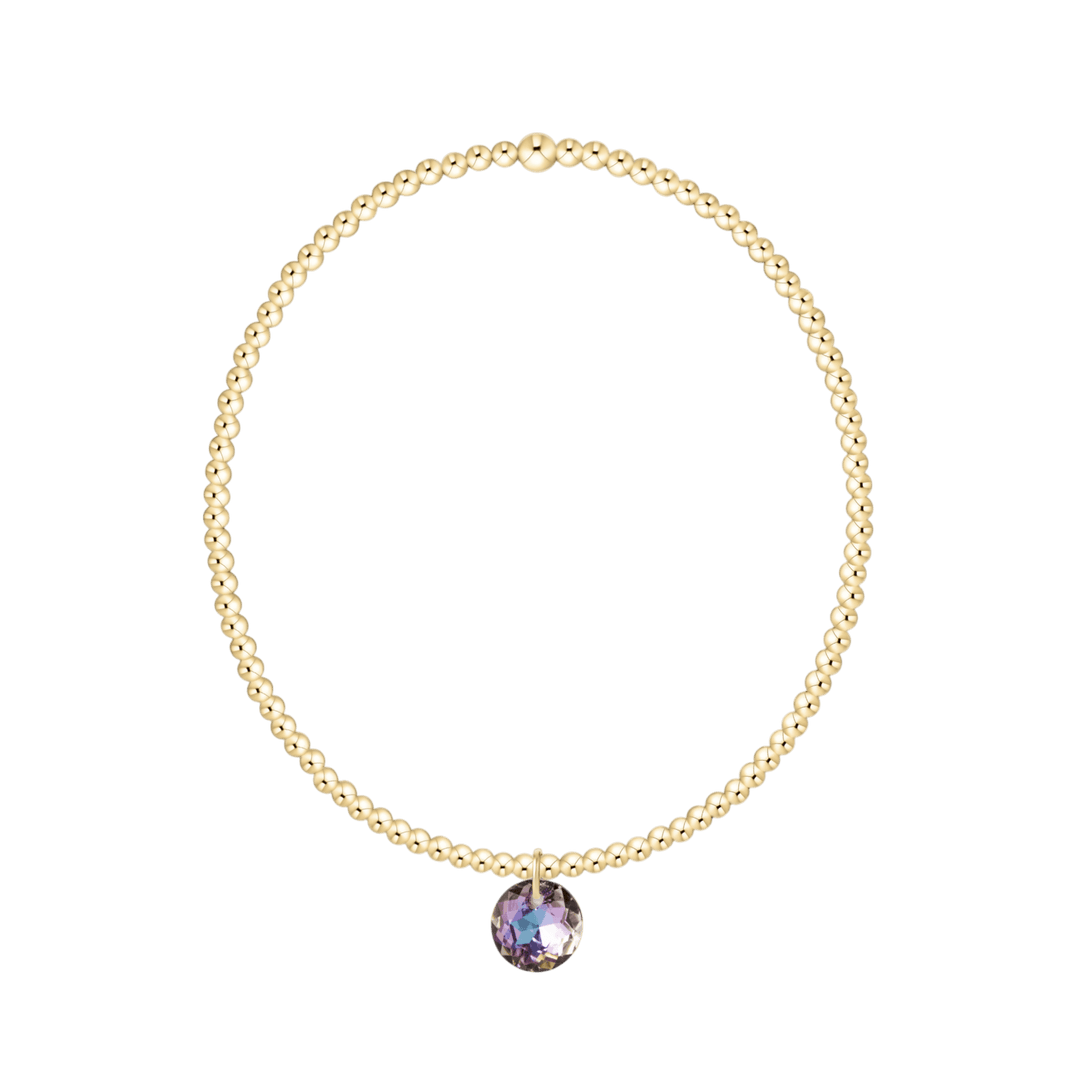 Enewton Reflections Pink Amethyst Crystal Birthstone Bracelet – 2mm 14kt Gold-Filled