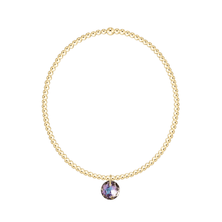 Enewton Reflections Pink Amethyst Crystal Birthstone Bracelet – 2mm 14kt Gold-Filled