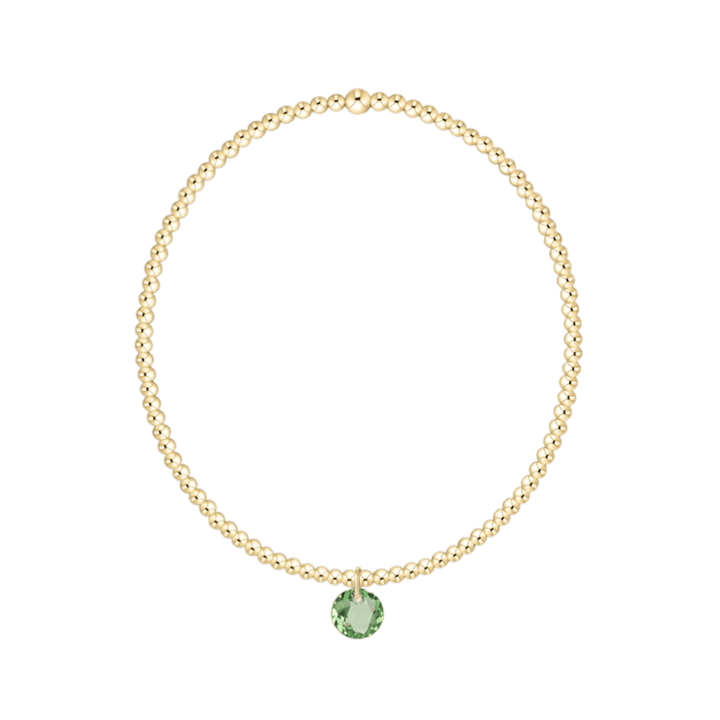 Enewton Reflections Peridot Green Crystal Birthstone Bracelet – 2mm 14kt Gold-Filled