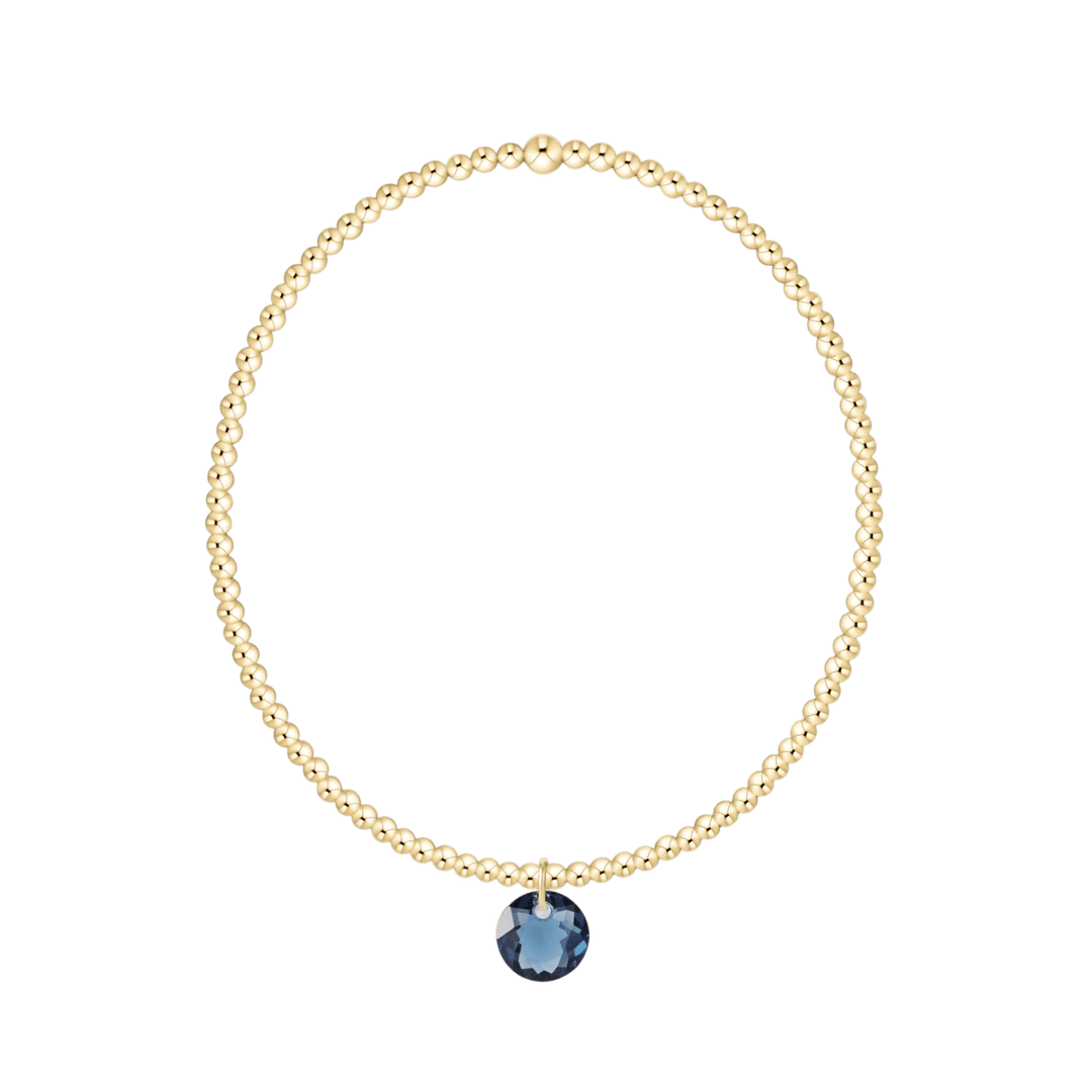 Enewton Reflections Blue Sapphire Crystal Birthstone Bracelet – 2mm 14kt Gold-Filled