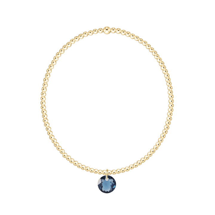 Enewton Reflections Blue Sapphire Crystal Birthstone Bracelet – 2mm 14kt Gold-Filled