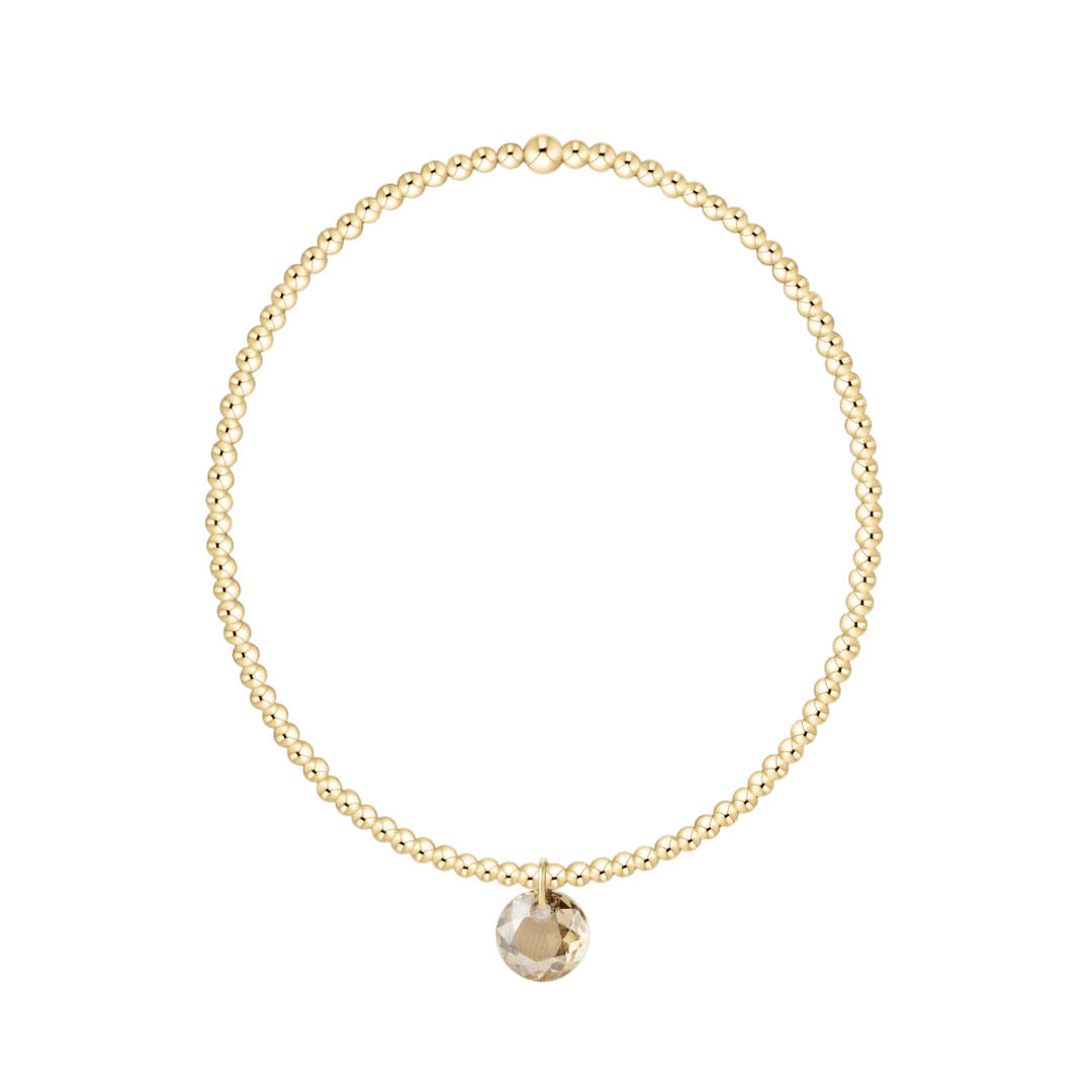 Enewton Reflections Citrine Champagne Crystal Birthstone Bracelet – 2mm 14kt Gold-Filled