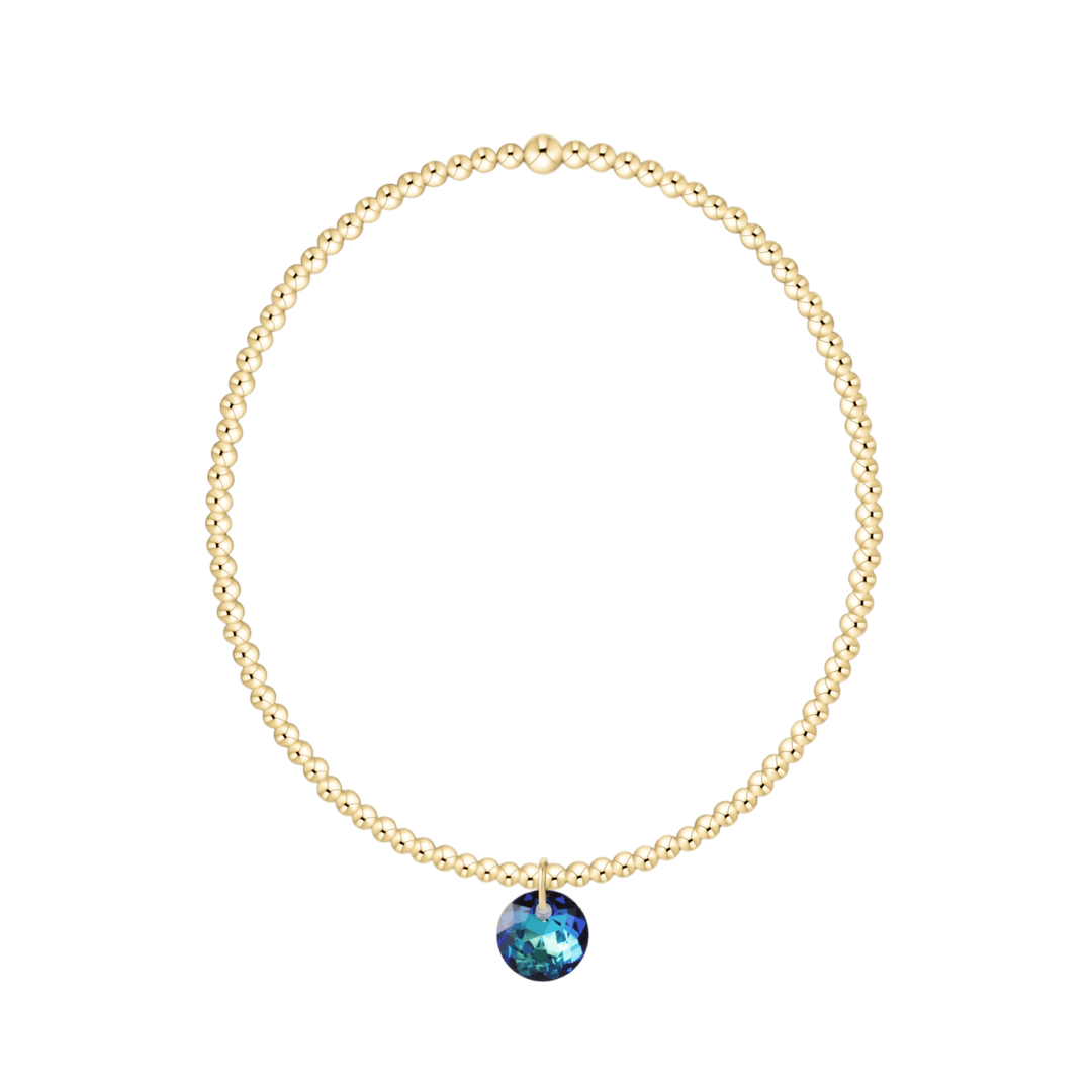 Enewton Reflections Blue Zircon Crystal Birthstone Bracelet – 2mm 14kt Gold-Filled