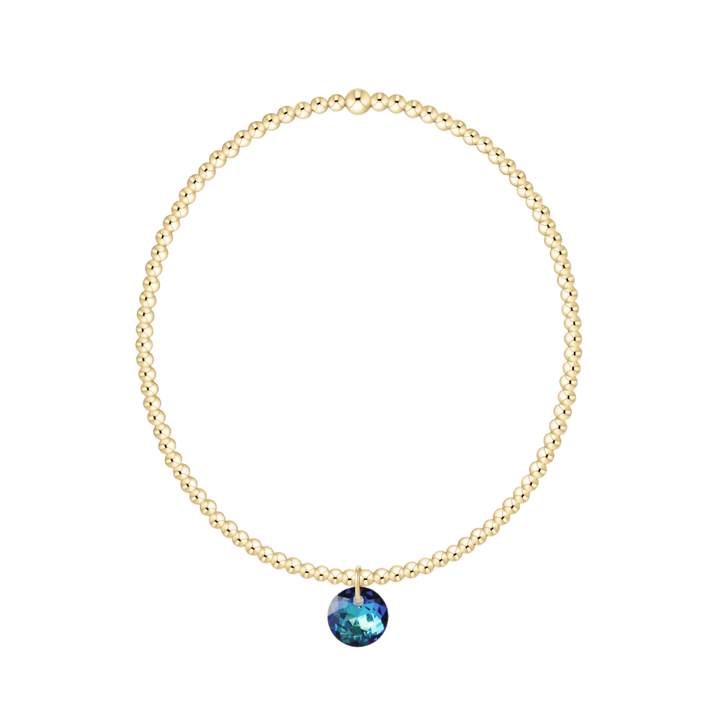 Enewton Reflections Blue Zircon Crystal Birthstone Bracelet – 2mm 14kt Gold-Filled