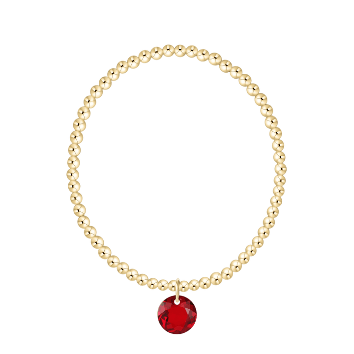 Enewton Reflections Red Garnet Crystal Birthstone Bracelet – 3mm 14kt Gold-Filled