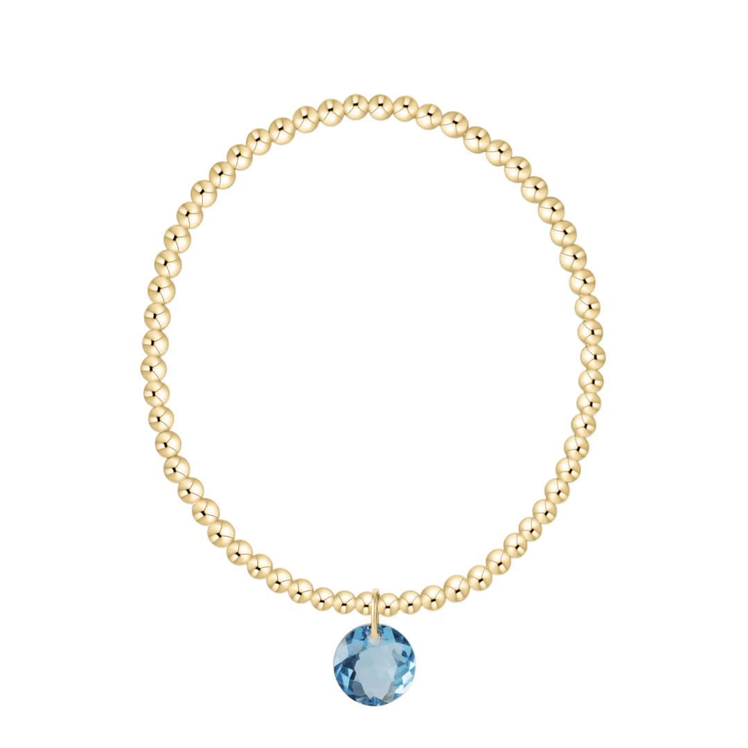 Enewton Reflections Aqua Blue Crystal Birthstone Bracelet – 3mm 14kt Gold-Filled