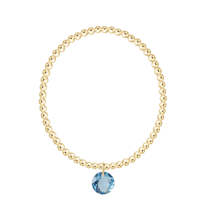 Enewton Reflections Aqua Blue Crystal Birthstone Bracelet – 3mm 14kt Gold-Filled