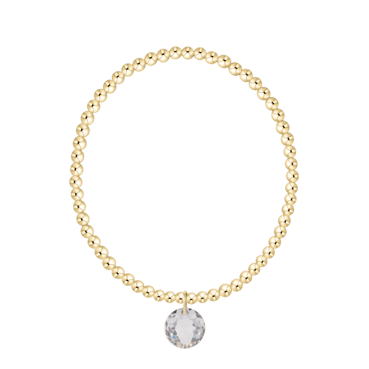 Enewton Reflections Clear Crystal Birthstone Bracelet – 3mm 14kt Gold-Filled