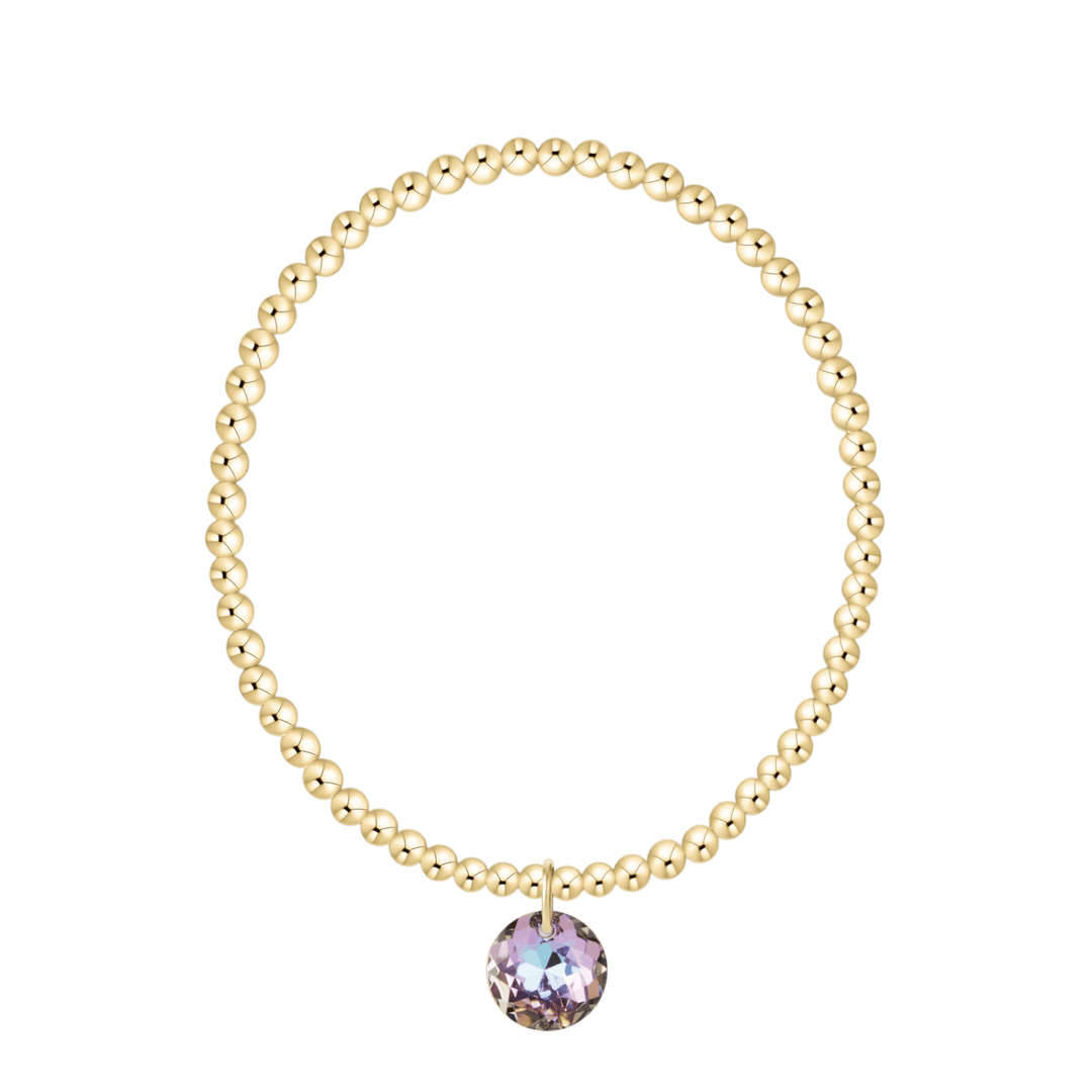 Enewton Reflections Pink Amethyst Crystal Birthstone Bracelet – 3mm 14kt Gold-Filled