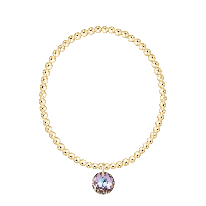 Enewton Reflections Pink Amethyst Crystal Birthstone Bracelet – 3mm 14kt Gold-Filled