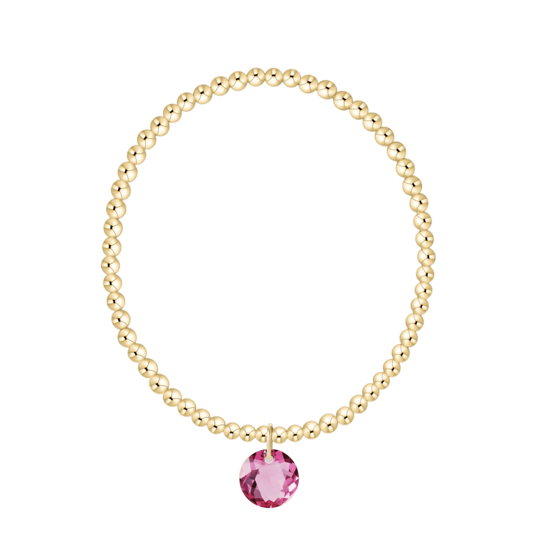 Enewton Reflections Pink Crystal Birthstone Bracelet – 3mm 14kt Gold-Filled