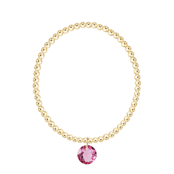 Enewton Reflections Pink Crystal Birthstone Bracelet – 3mm 14kt Gold-Filled
