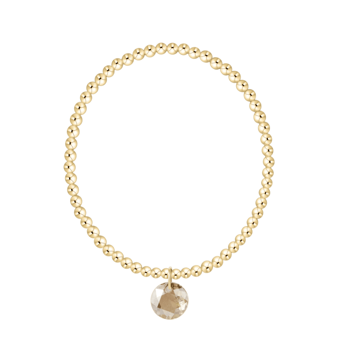 Enewton Reflections  Citrine Champagne Crystal Birthstone Bracelet – 3mm 14kt Gold-Filled