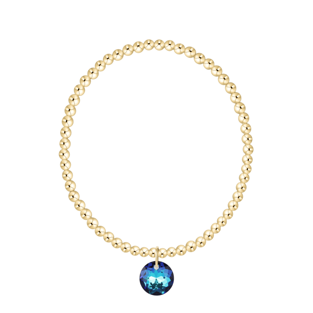 Enewton Reflections Blue Zircon Crystal Birthstone Bracelet – 3mm 14kt Gold-Filled