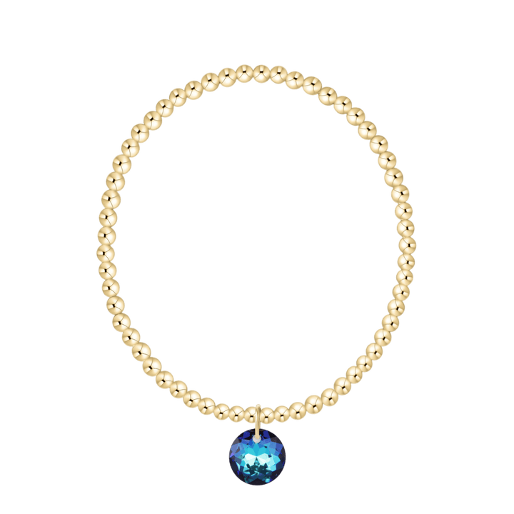Enewton Reflections Blue Zircon Crystal Birthstone Bracelet – 3mm 14kt Gold-Filled