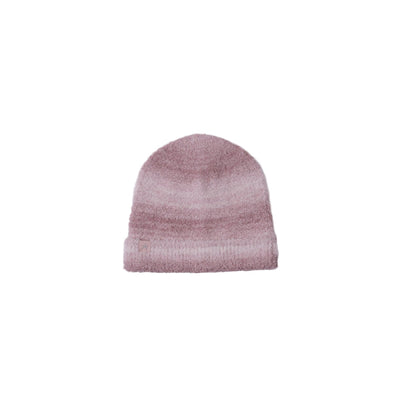 Pink knit beanie on a light gray background