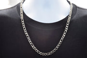 Stainless Steel Figaro Link Chain Necklace
