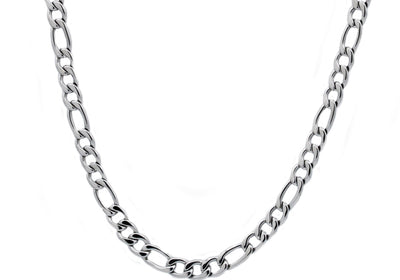 Stainless Steel Figaro Link Chain Necklace