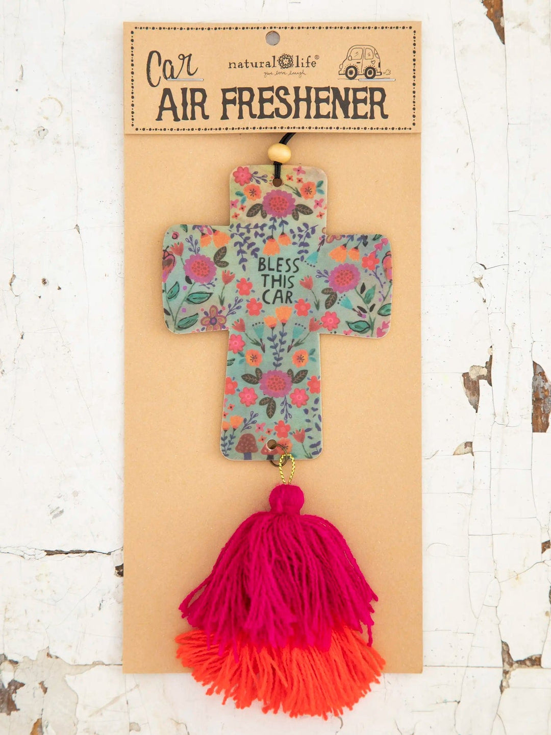 Natural Life Car Air Freshener -Bless This Car Bless This Car Air Freshener – A Thoughtful Driver Gift Home