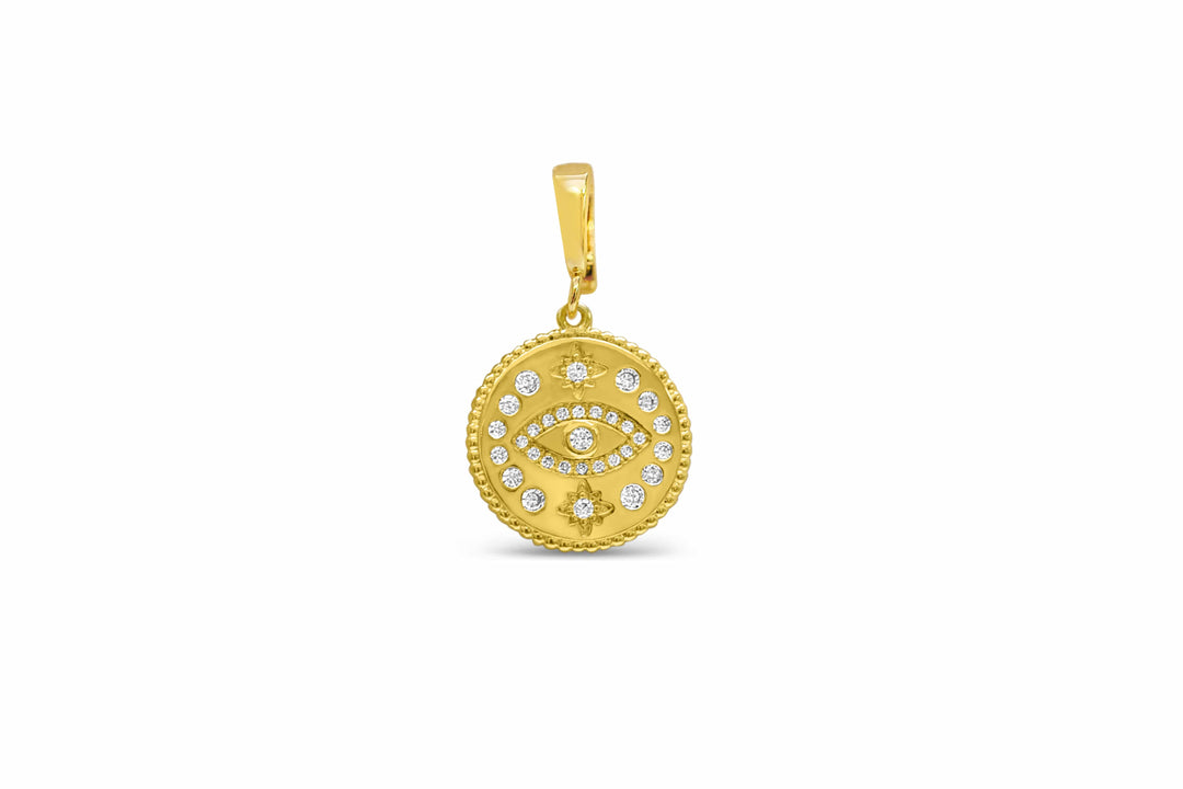 Evil Eye Disc Clip-on Charm