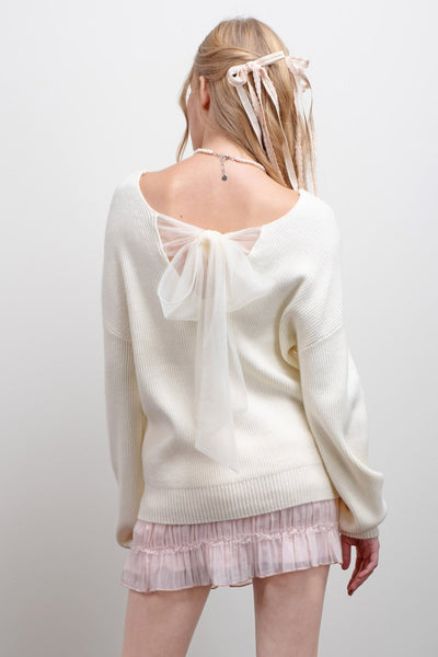 Charm Back Bow Sweater