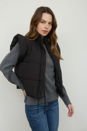 Flutter Sleeve Bow Puffer Vest
