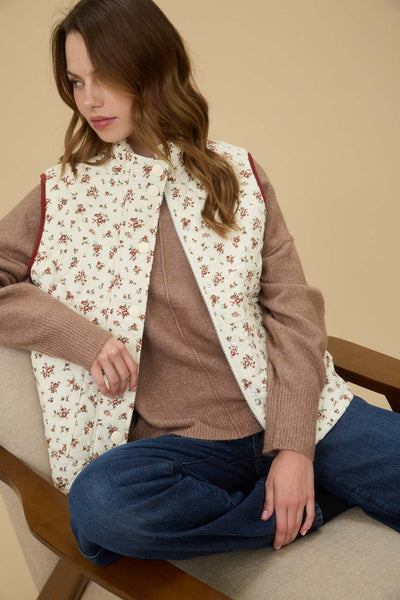Autumn Bloom Quilted Vest