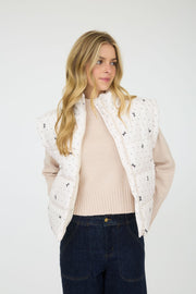 Dotted Bow Puffer Vest