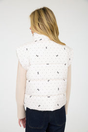 Dotted Bow Puffer Vest