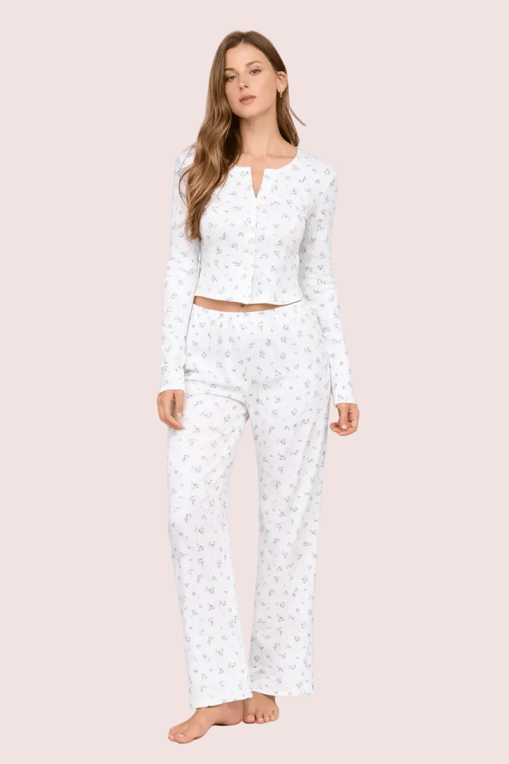 Bluebell Pointelle Lounge Set - Medium