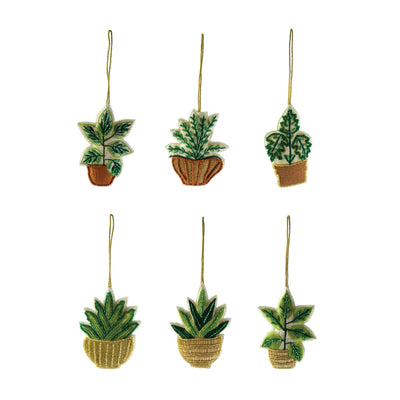 Beaded Potted Plant Ornament