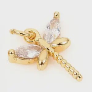 Crystal Dragonfly Charm