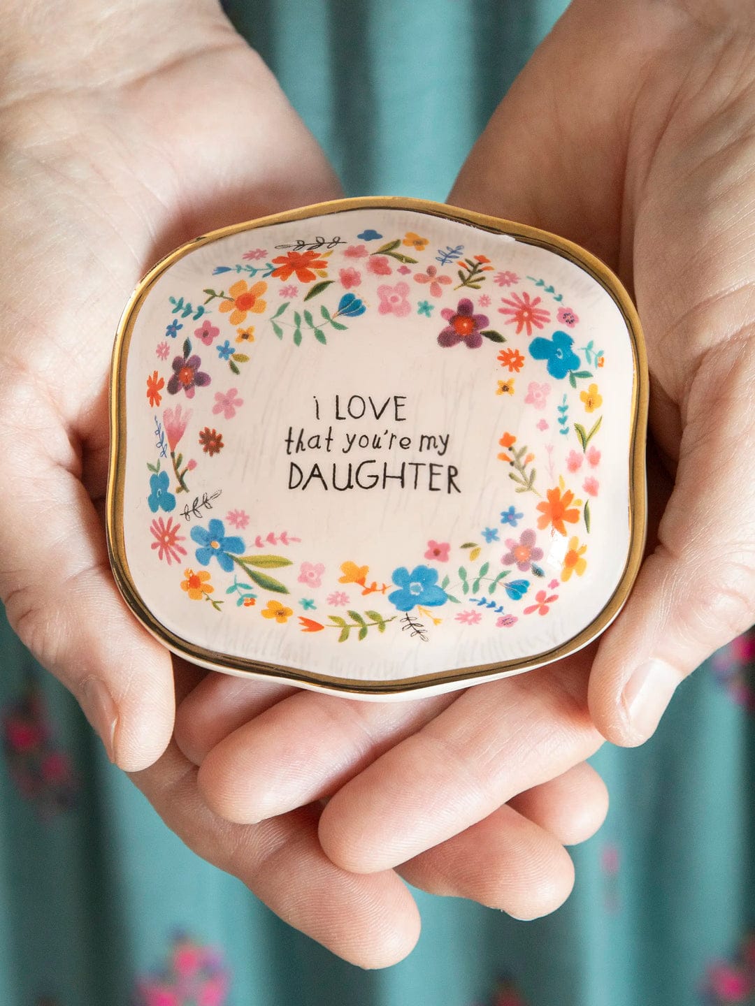 Antiqued Trinket Bowl Daughter Daughter Floral Ceramic Antiqued Trinket Bowl Home