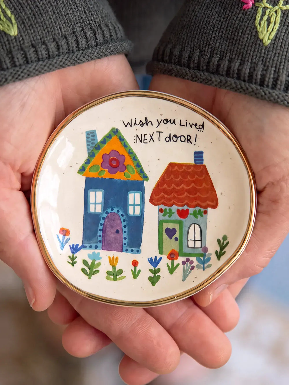 I Wish You Lived Closer Trinket Dish Wish You Lived Next Door Ceramic Trinket Dish Home