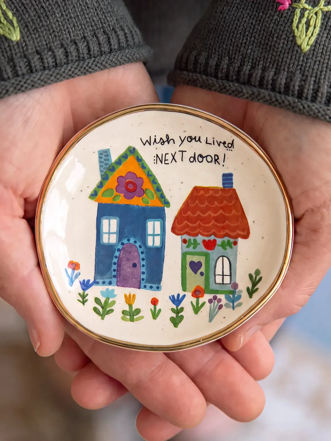 I Wish You Lived Closer Trinket Dish Wish You Lived Next Door Ceramic Trinket Dish Home