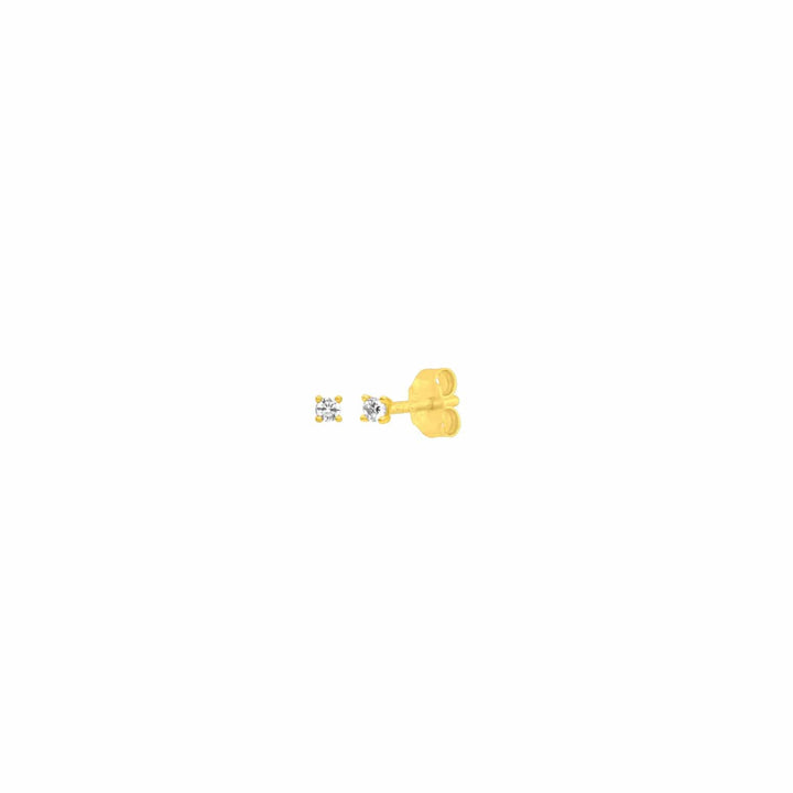 Fyb Petite CZ 2mm Stud Earrings Petite CZ 2mm Stud Earrings | Gold Silver | F.Y.B. Earrings