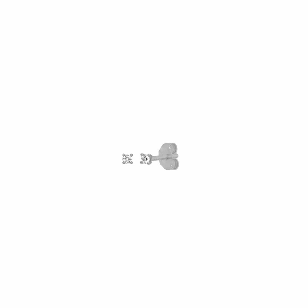 Fyb Petite CZ 2mm Stud Earrings Petite CZ 2mm Stud Earrings | Gold Silver | F.Y.B. Earrings