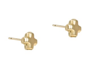 Enewton Signature Cross Small Gold Stud