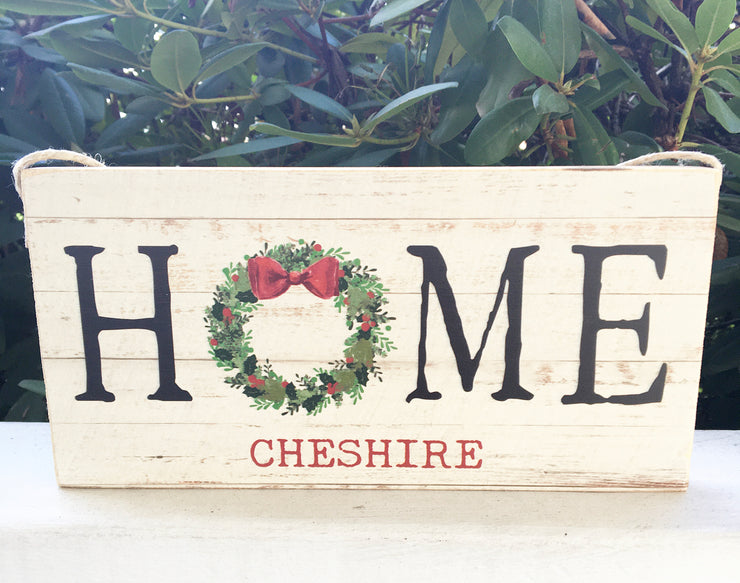 Cheshire Wreath Twine Sign